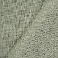 Leinenstoff mit Baumwolle vorgewaschen einfarbig altgrün 1,40m Breite