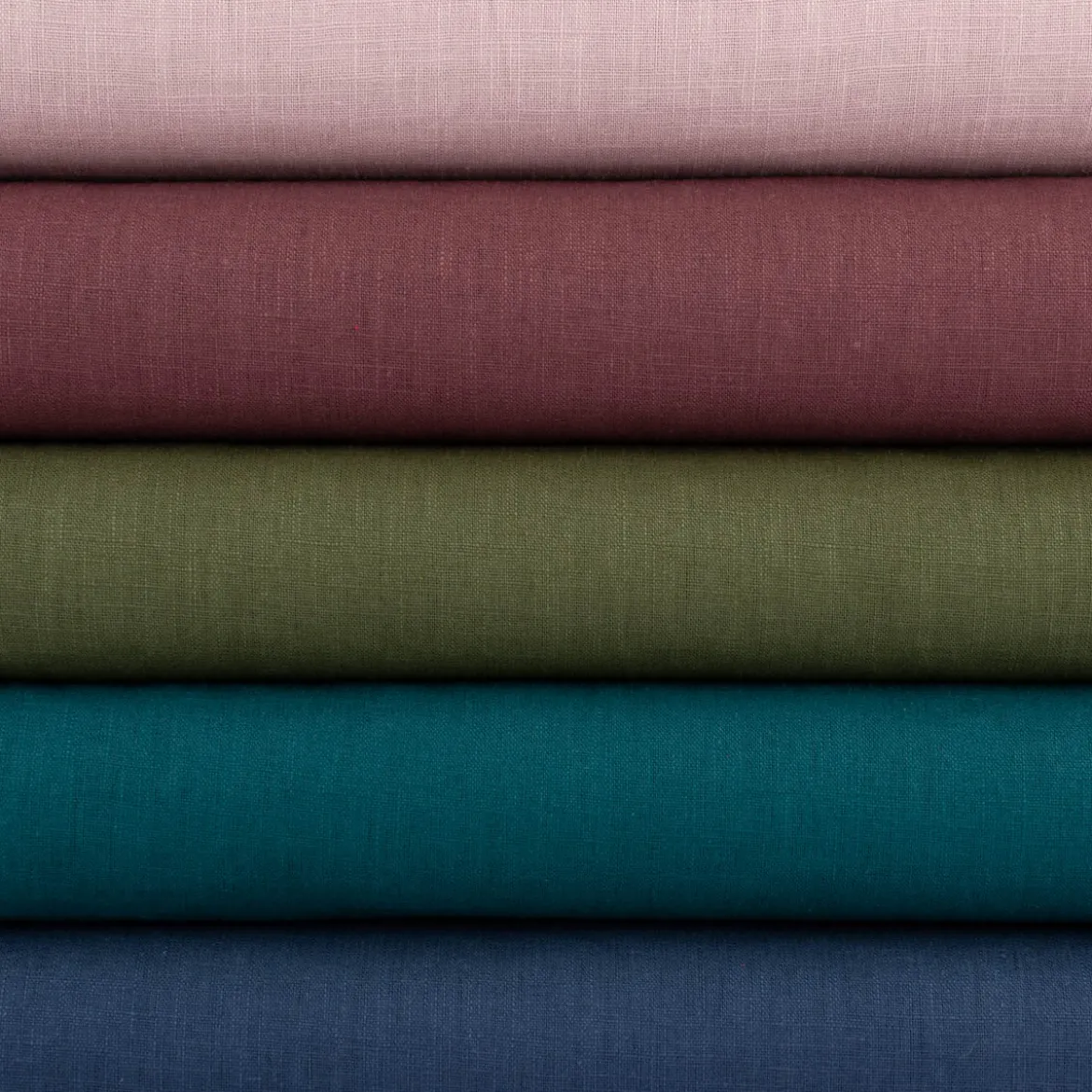 Leinenstoff mit Baumwolle vorgewaschen einfarbig petrol 1,40m Breite