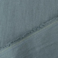 Leinenstoff mit Baumwolle vorgewaschen einfarbig rauch blau 1,40m Breite