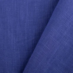 Leinenstoff mit Baumwolle vorgewaschen einfarbig saphire blue 1,40m Breite