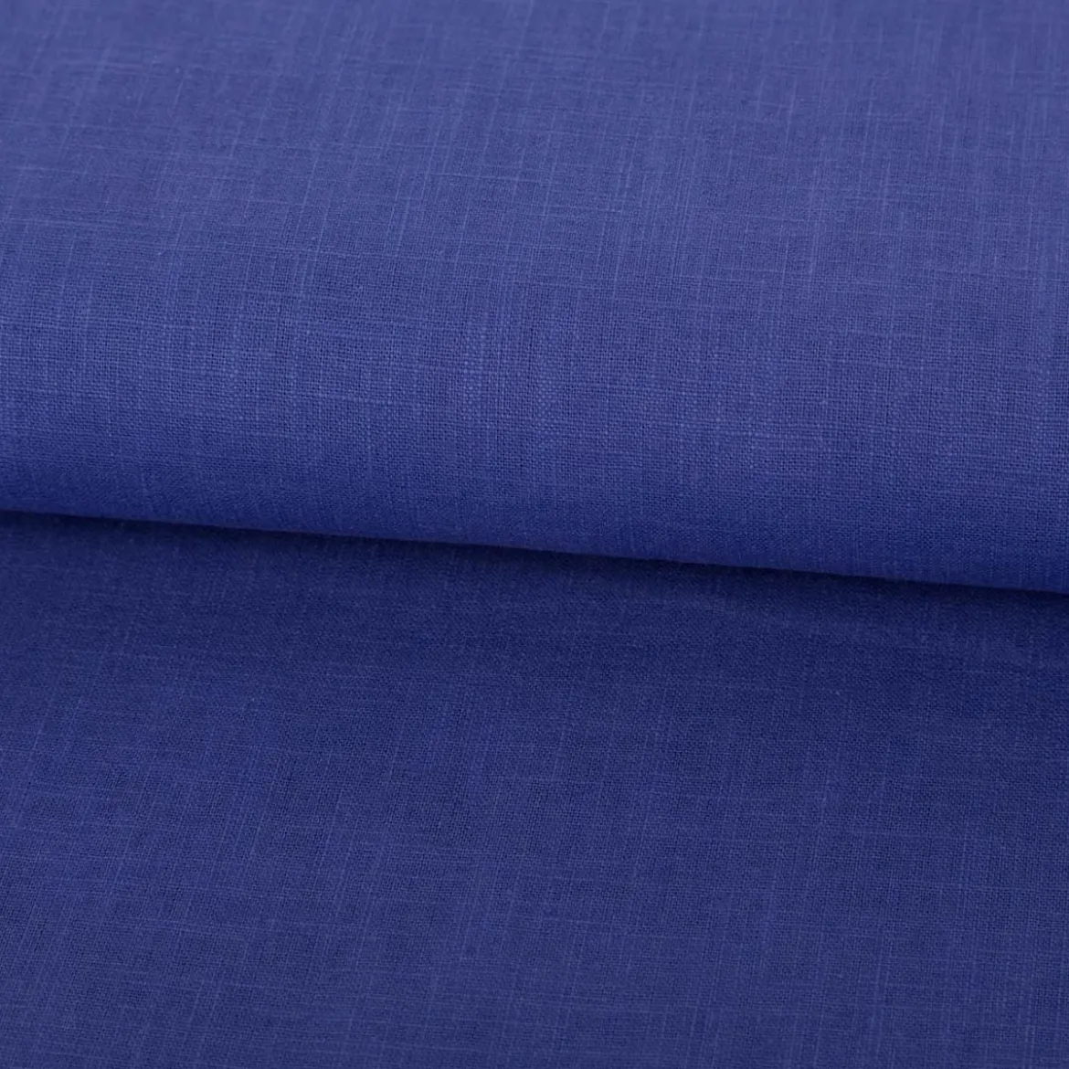 Leinenstoff mit Baumwolle vorgewaschen einfarbig saphire blue 1,40m Breite