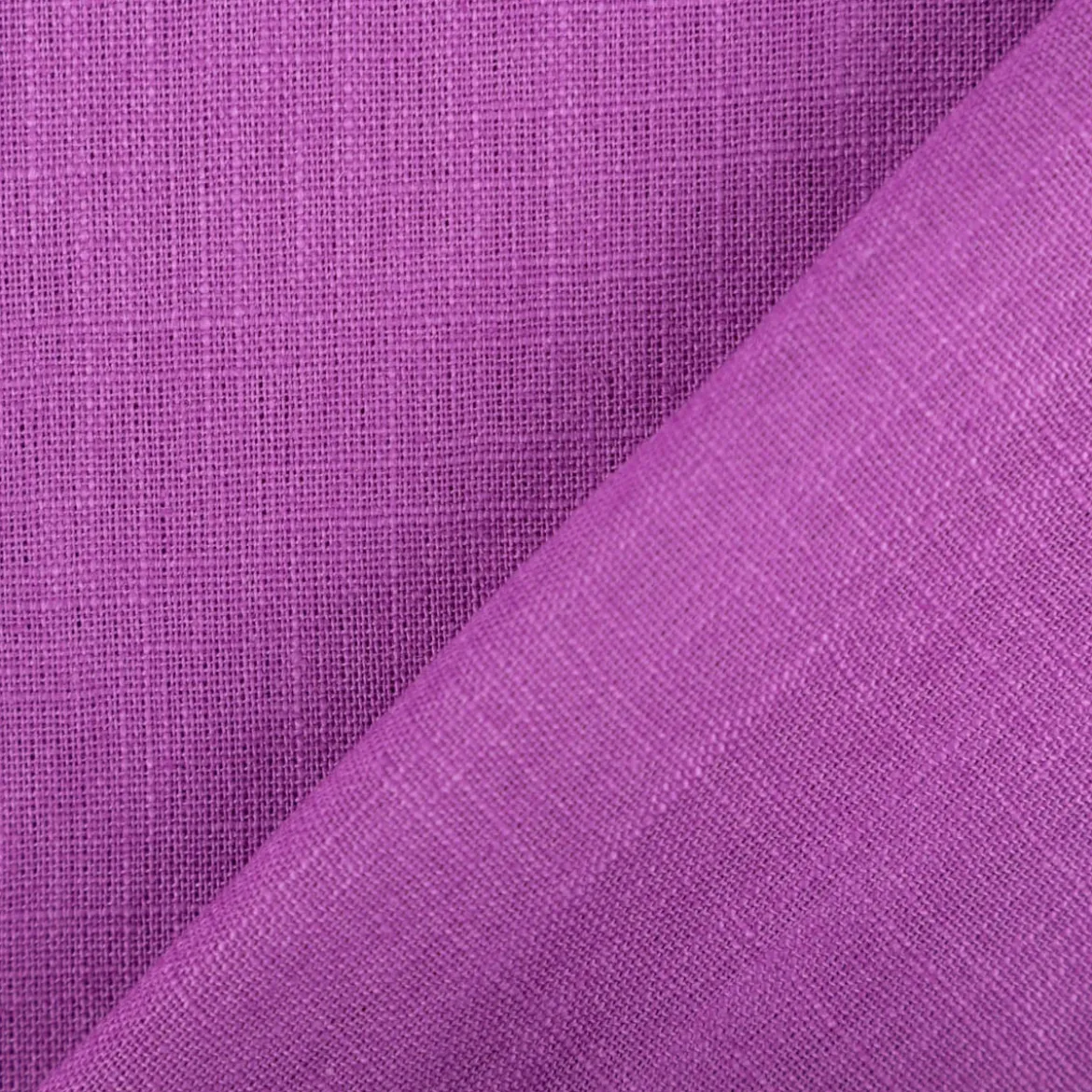 Leinenstoff mit Baumwolle vorgewaschen einfarbig orchid purple1,40m Breite