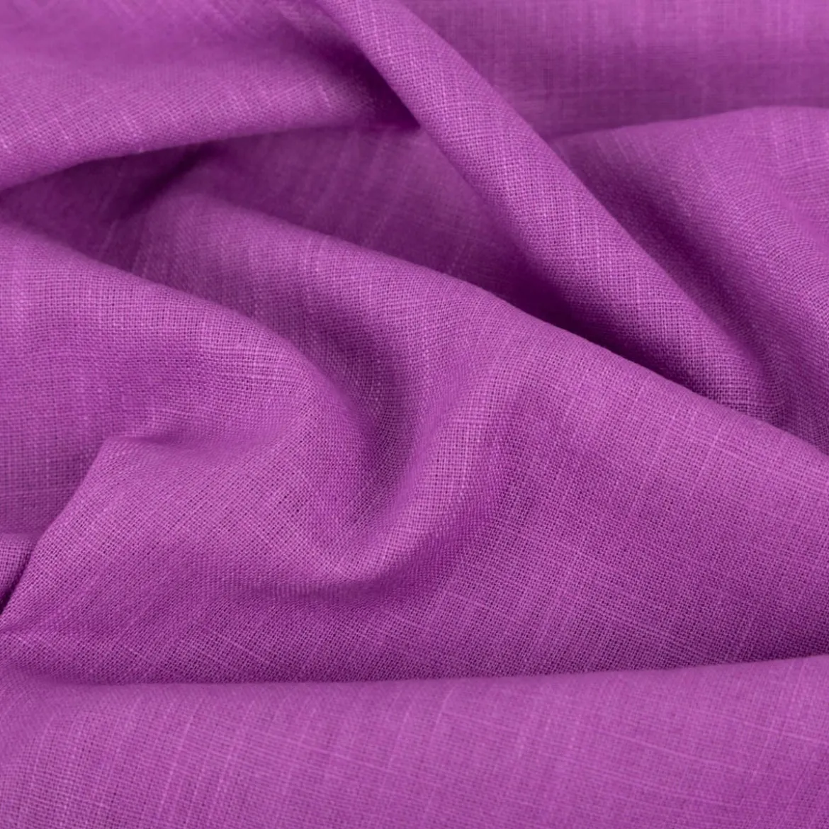 Leinenstoff mit Baumwolle vorgewaschen einfarbig orchid purple1,40m Breite