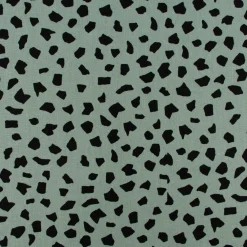 Leinenstoff mit Viskoseanteil Dots abstrakte Punkte grün 1,35m Breite