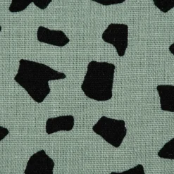 Leinenstoff mit Viskoseanteil Dots abstrakte Punkte grün 1,35m Breite
