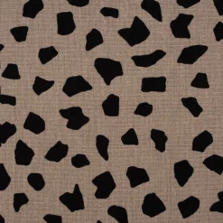Leinenstoff mit Viskoseanteil Dots abstrakte Punkte taupe 1,35m Breite