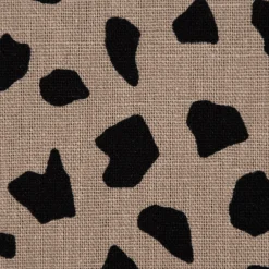 Leinenstoff mit Viskoseanteil Dots abstrakte Punkte taupe 1,35m Breite