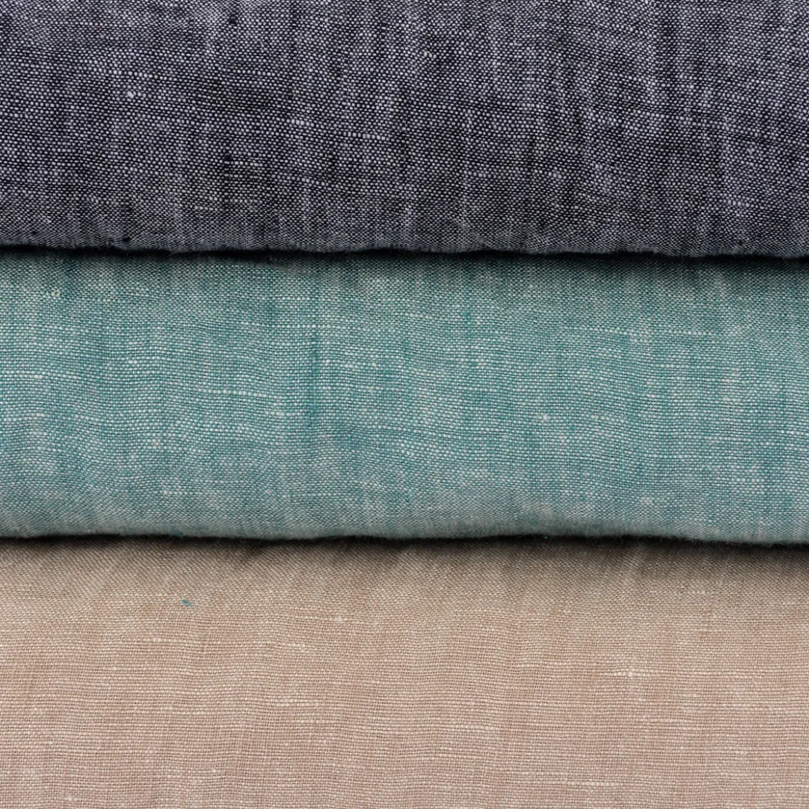 Leinenstoff Reinleinen 100% Linnen Georgio uni camel beige meliert 1,37m Breite