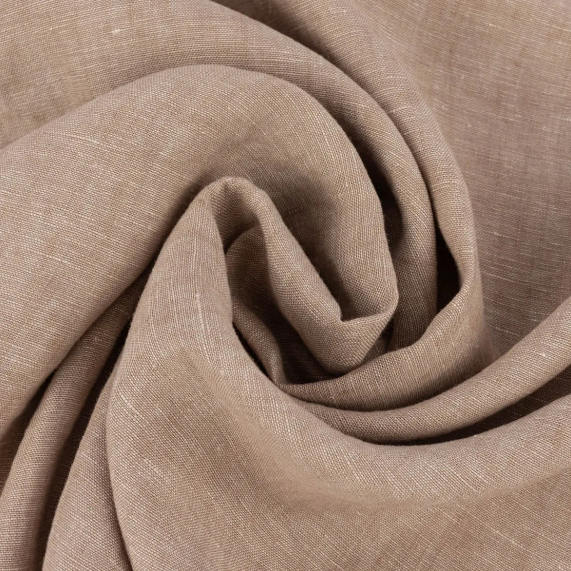 Leinenstoff Reinleinen 100% Linnen Georgio uni camel beige meliert 1,37m Breite