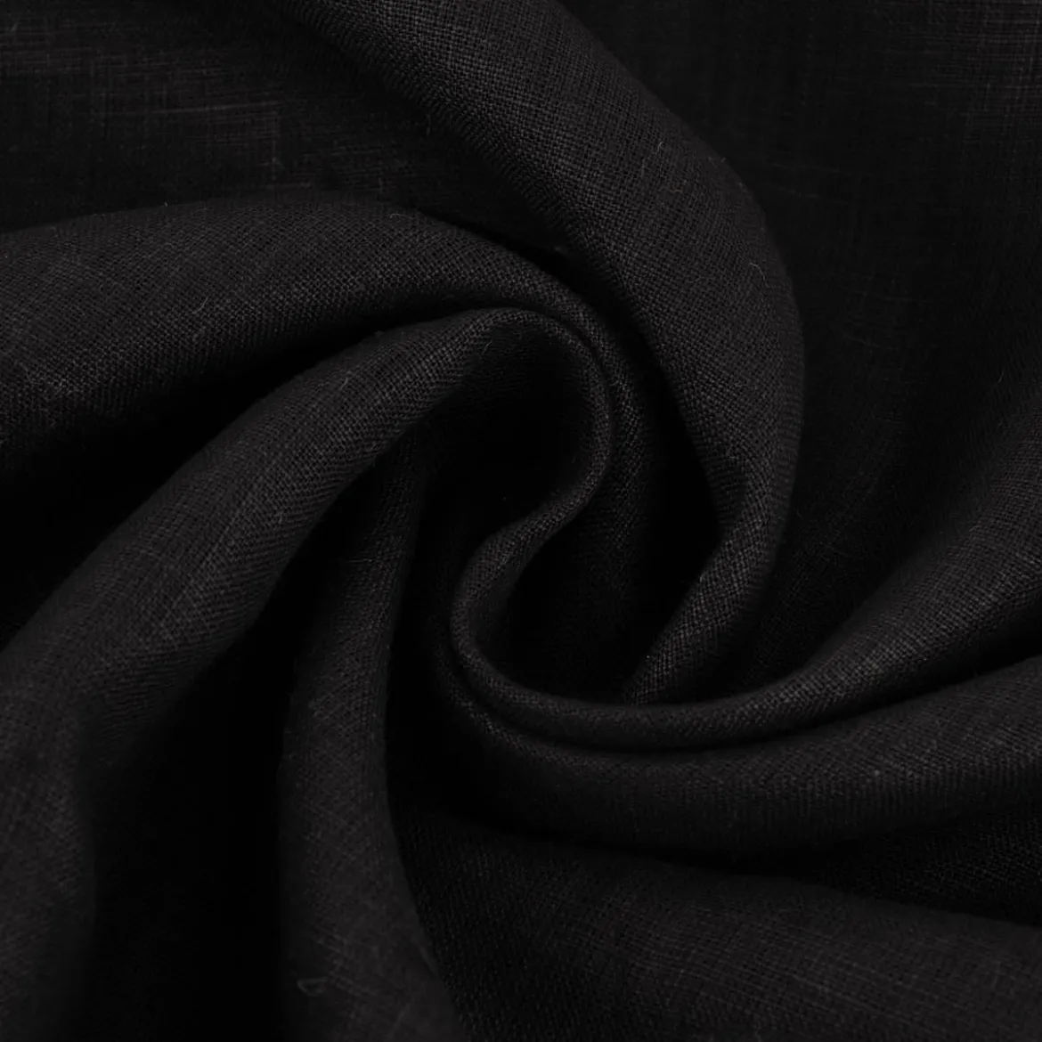 Leinenstoff Reinleinen uni schwarz 1,47m Breite