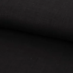 Leinenstoff Reinleinen uni schwarz 1,47m Breite