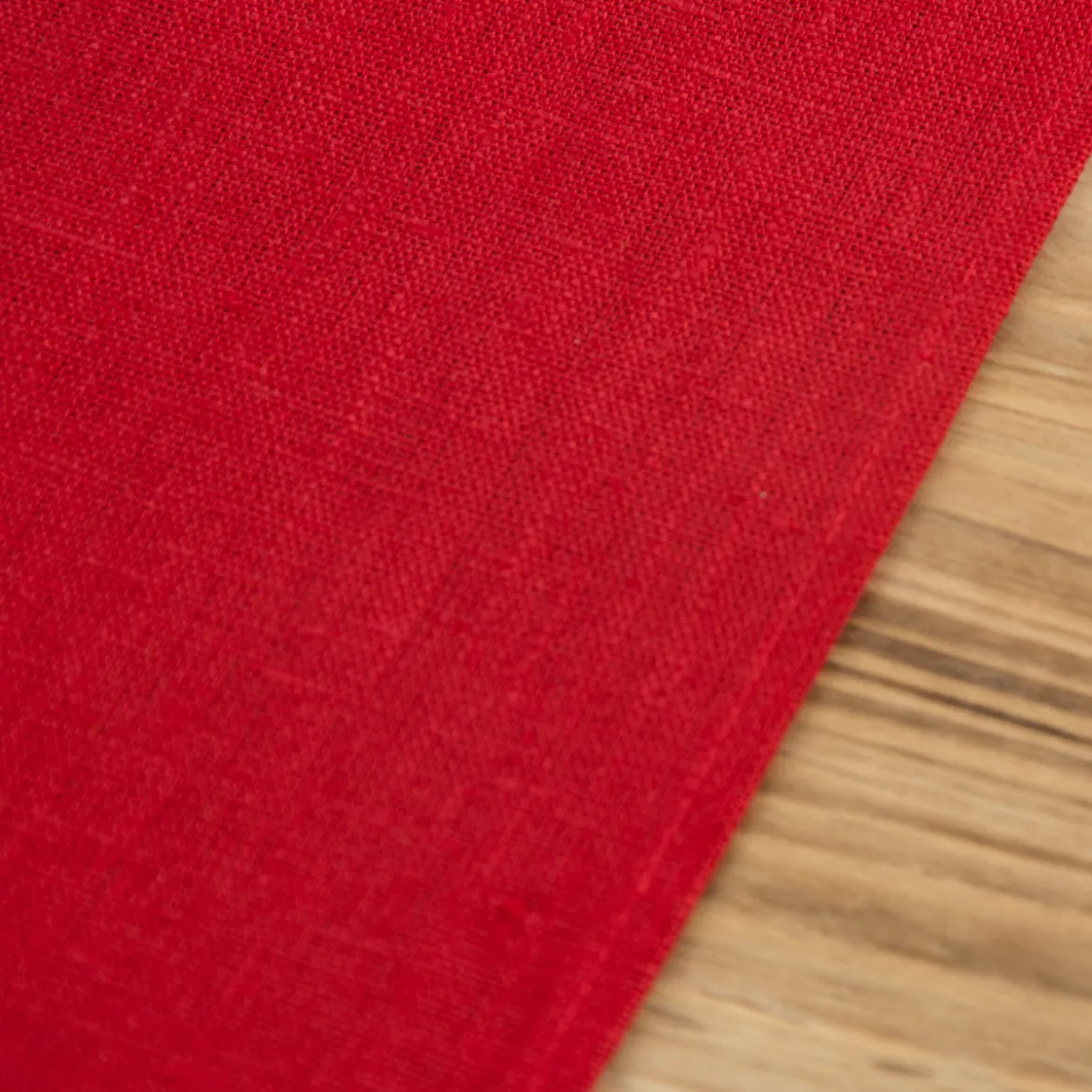 Leinentischläufer Tischläufer Erik 1-lagig 47x150cm rot