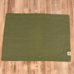 Leinen-Tischset Platzset Erik 1-lagig 37x50cm oliv grün