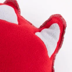 Leschi ® Kuschelkissen Fuchs Paco groß rot grau schwarz 40x40x17cm
