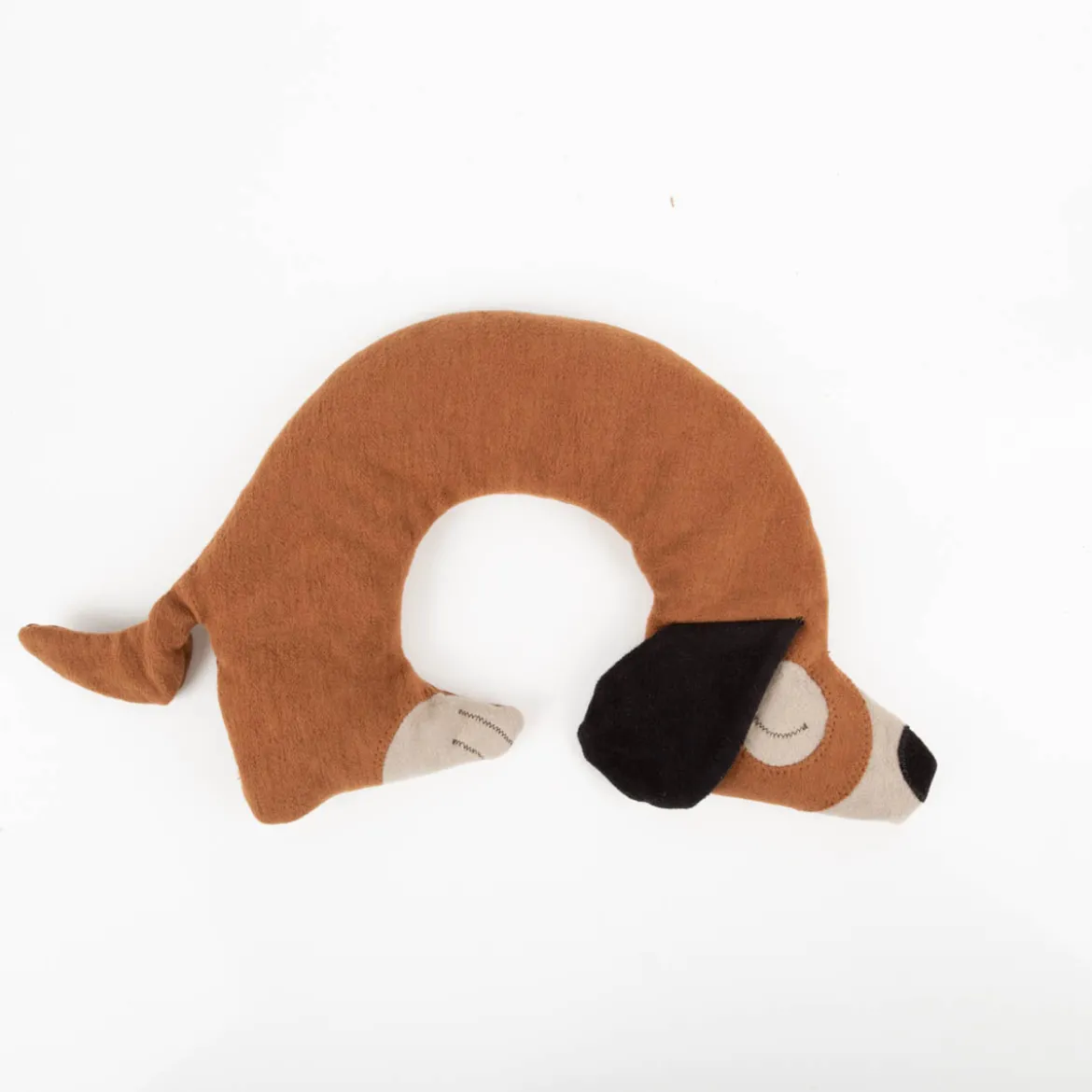 Leschi ® Wärmekissen Hund Bobby goldbraun 100% Bioweizenfüllung