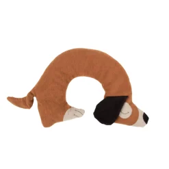 Leschi ® Wärmekissen Hund Bobby goldbraun 100% Bioweizenfüllung