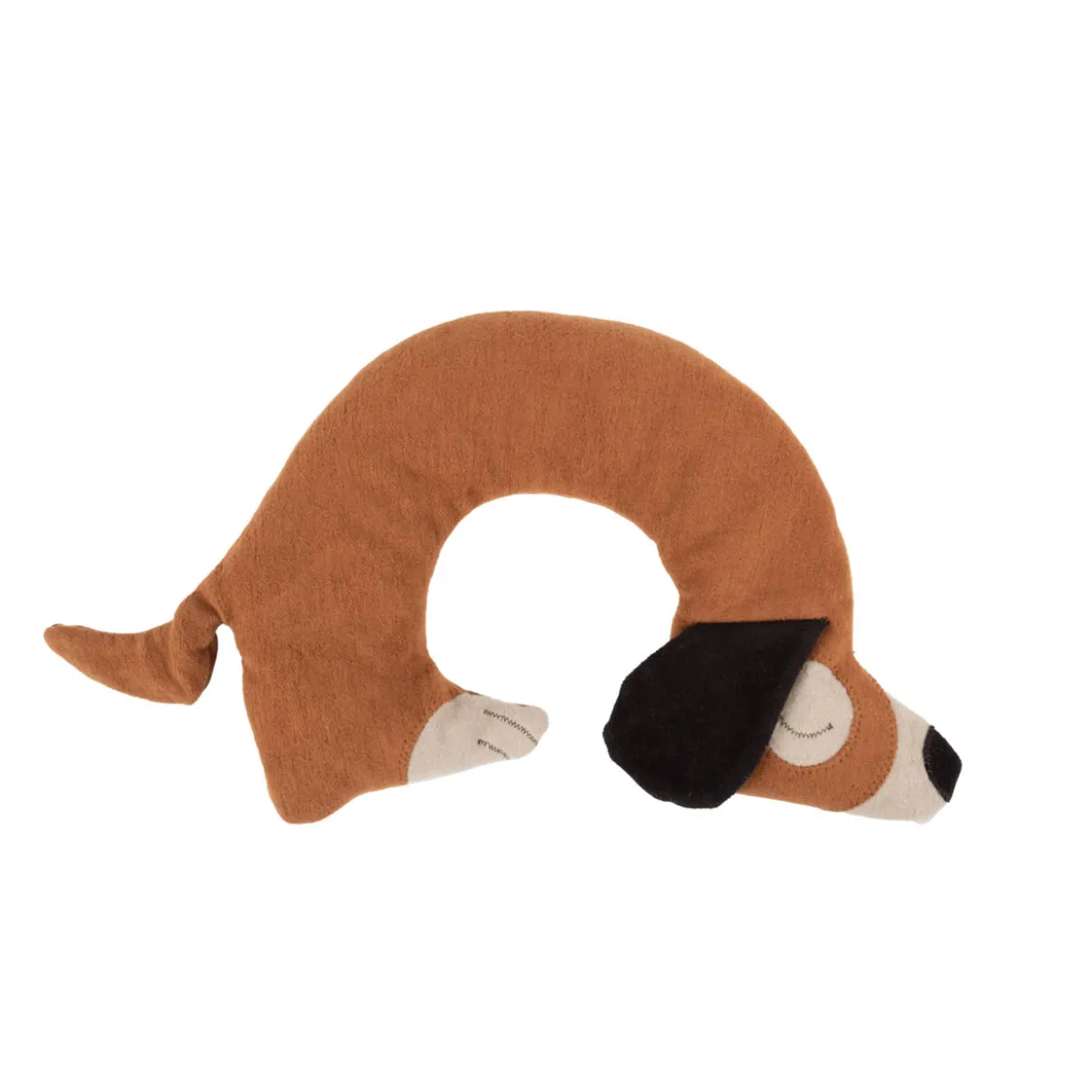 Leschi ® Wärmekissen Hund Bobby goldbraun 100% Bioweizenfüllung