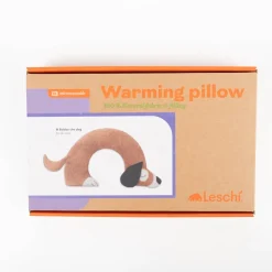 Leschi ® Wärmekissen Hund Bobby goldbraun 100% Bioweizenfüllung