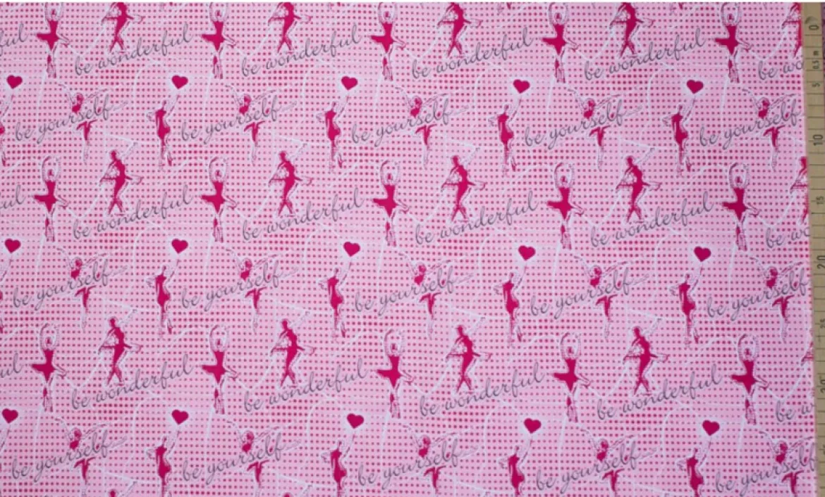 Lillestoff Bio-Jersey Be Wonderful Ballerina Punkte rosa pink