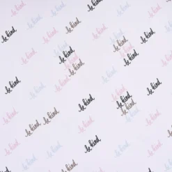 Lillestoff Bio Jersey Freundliche Welt be kind beige blau rosa 1,5m Breite