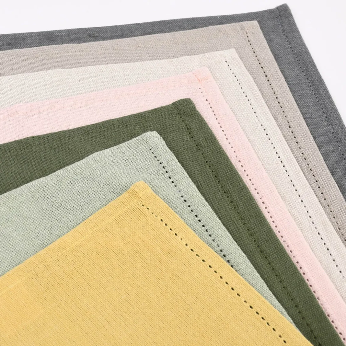 Linen & More 3er Set Geschirrtücher Indi einfarbig natur 50x70cm