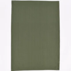 Linen & More 3er Set Geschirrtücher Indi einfarbig army grün 50x70cm