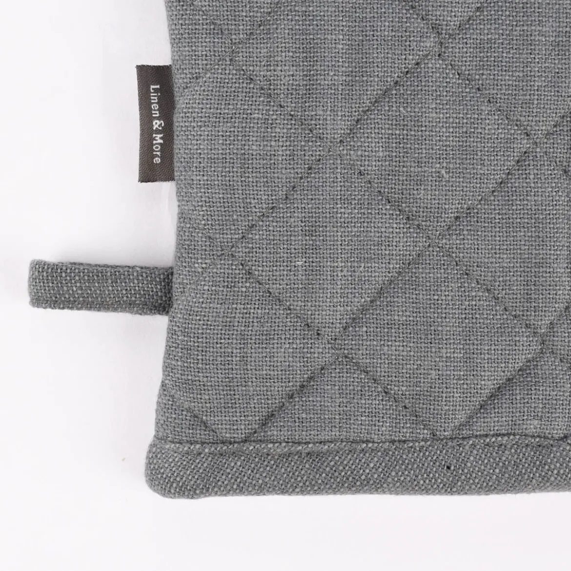 Linen & More Ofenhandschuh Indi Einheitsgröße einfarbig grau 18x33cm