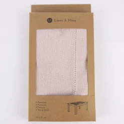 Linen & More Platzset 4er Set Indi einfarbig hellrosa 50x35cm