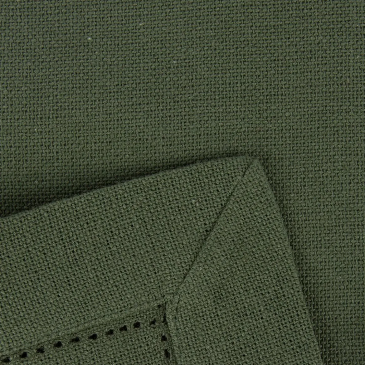Linen & More Platzset 4er Set Indi einfarbig army grün 50x35cm