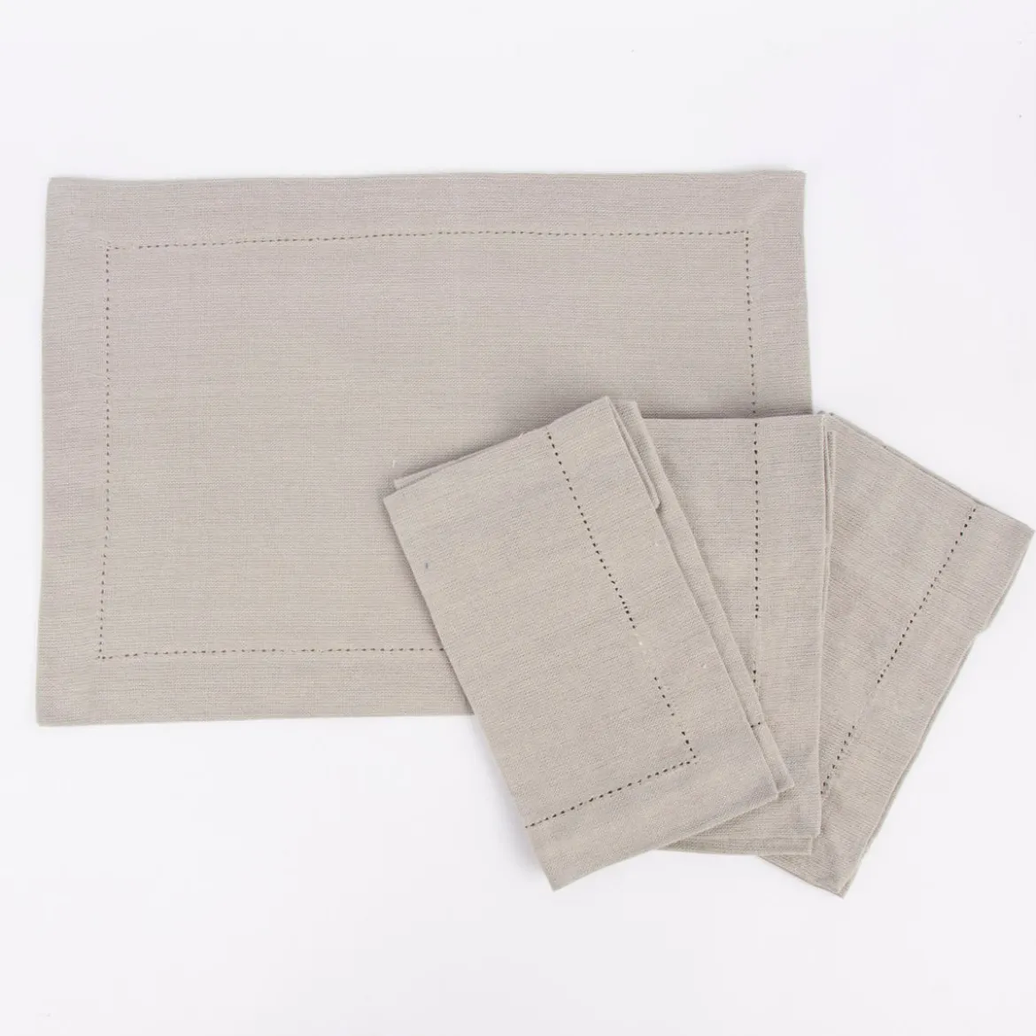 Linen & More Platzset 4er Set Indi einfarbig natur 50x35cm