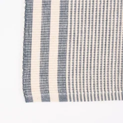 Linen & More Platzsets und Servietten Suzy Streifen 8er Set indigo blau creme