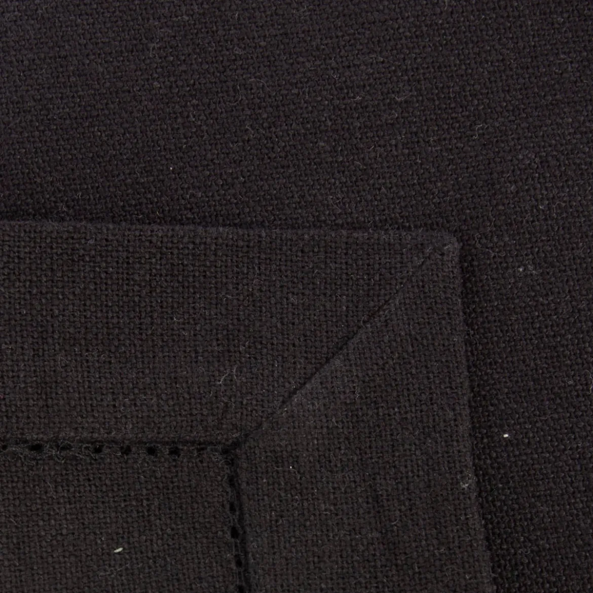 Linen & More Tischdecke Indi einfarbig schwarz 140x250cm
