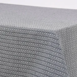 Linen & More Tischdecke Summer Wave gemustert geometrisch blau weiß 140x250cm