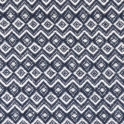 Linen & More Tischdecke Summer Wave gemustert geometrisch blau weiß 140x250cm