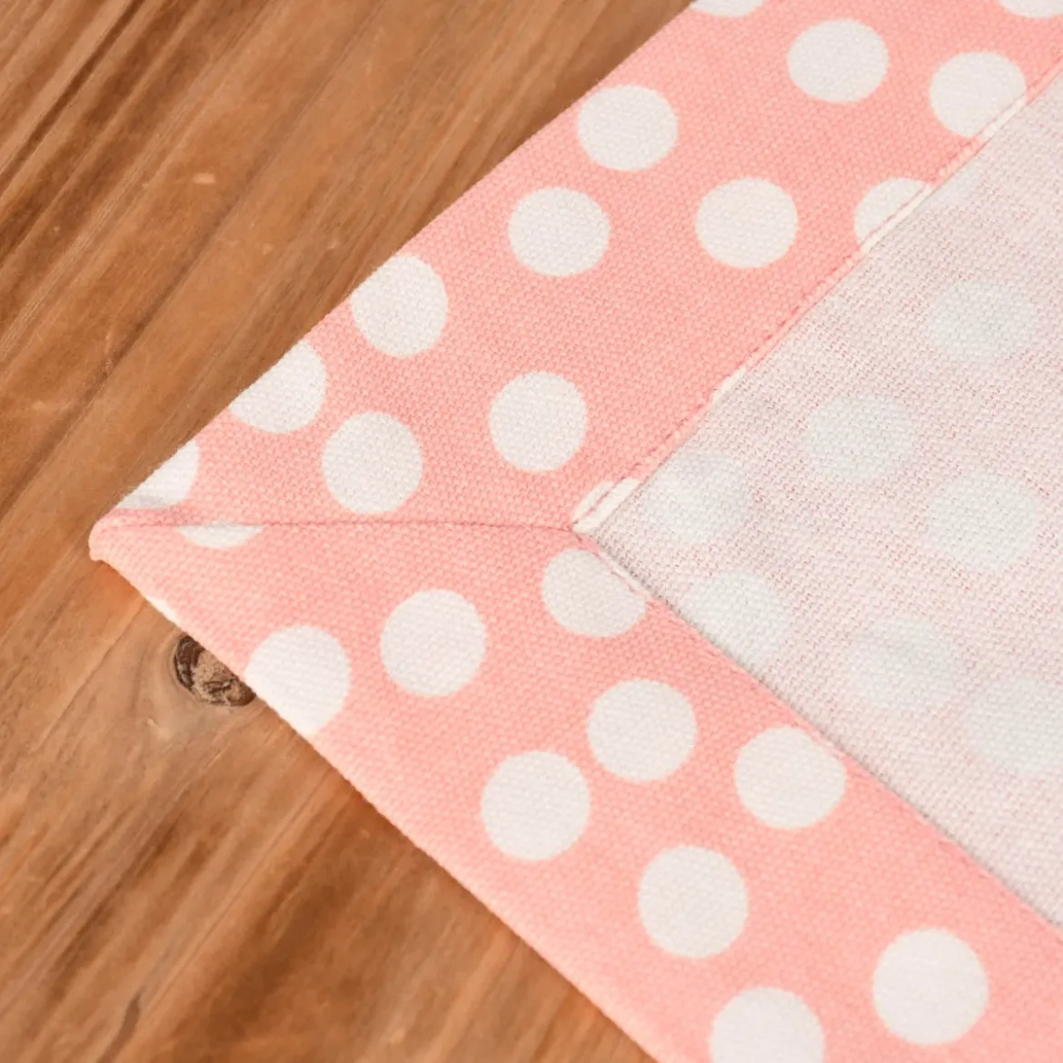 Linen & More Tischläufer Punkte rosa weiß 50x140cm