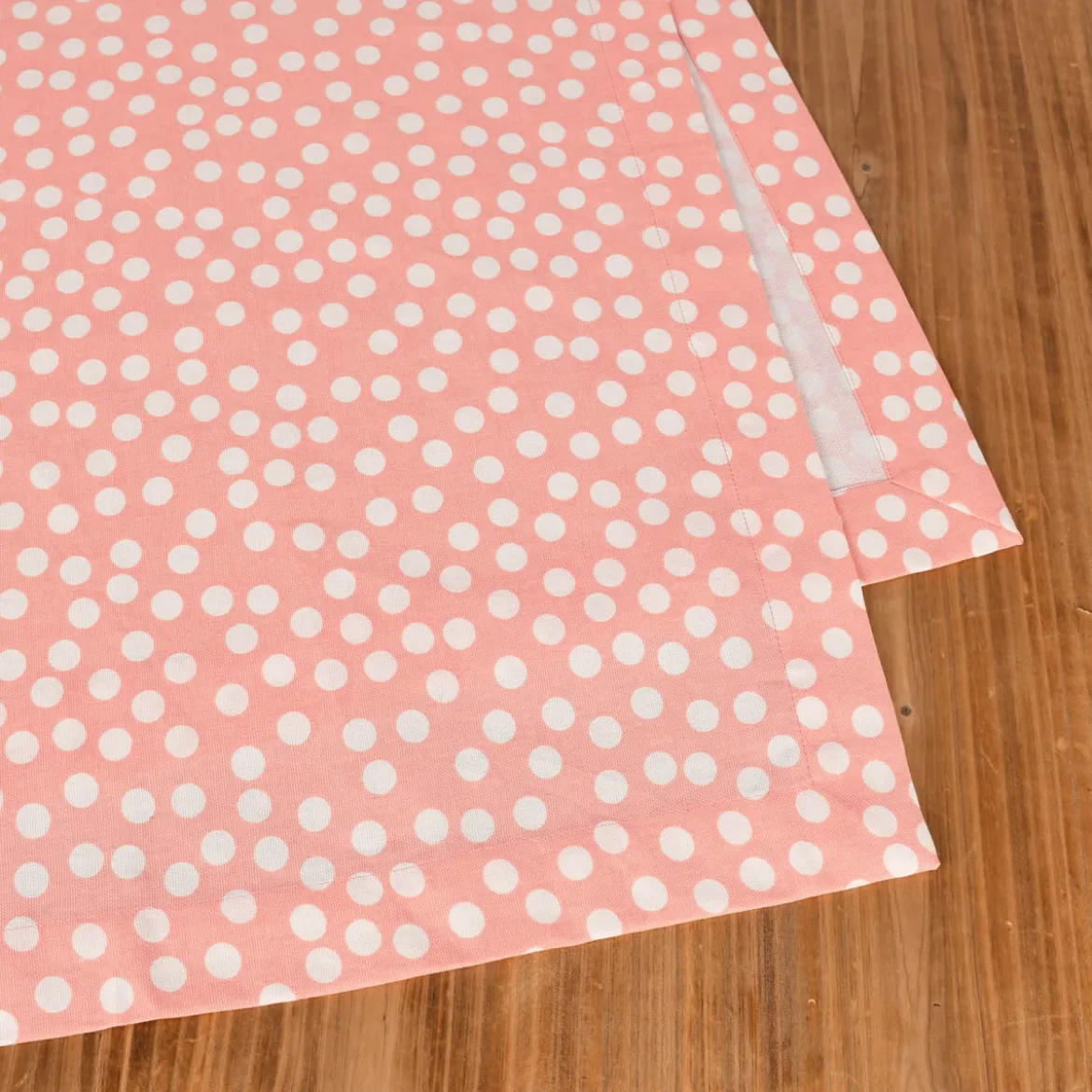 Linen & More Tischläufer Punkte rosa weiß 50x140cm