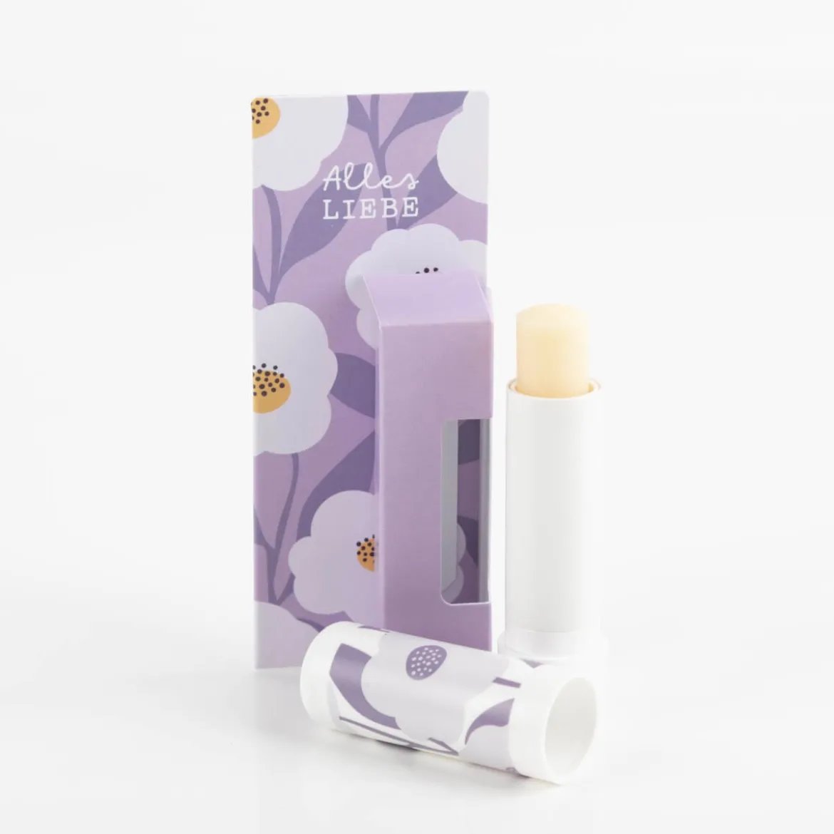 Lippenpflege-Stift Alles Liebe 4,6g mit Bienen- & Pflanzenwachsen von Grafik Werkstatt
