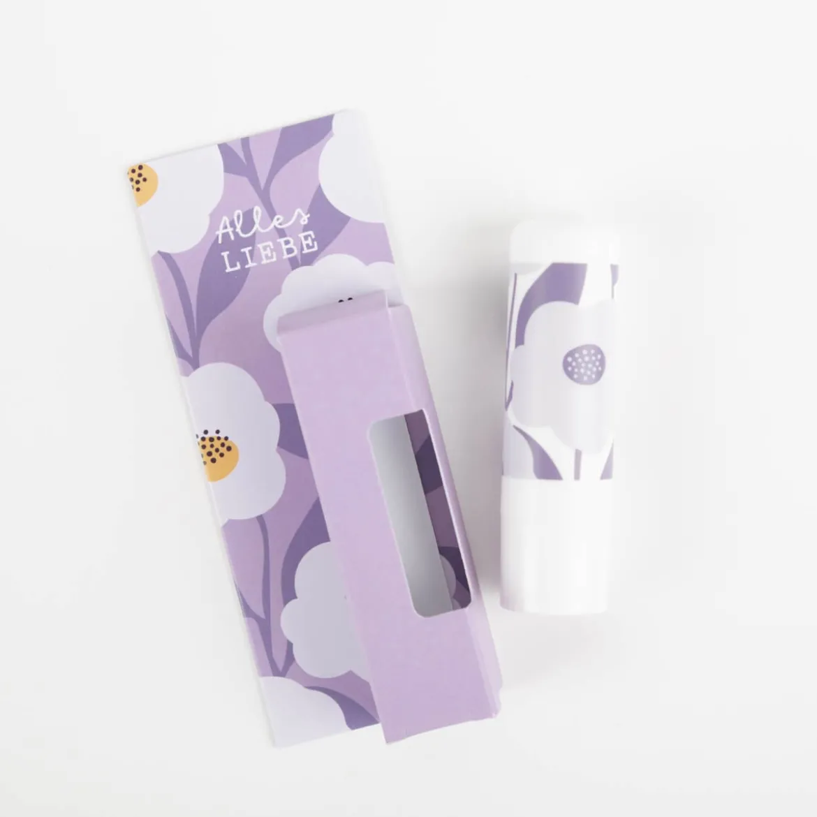 Lippenpflege-Stift Alles Liebe 4,6g mit Bienen- & Pflanzenwachsen von Grafik Werkstatt