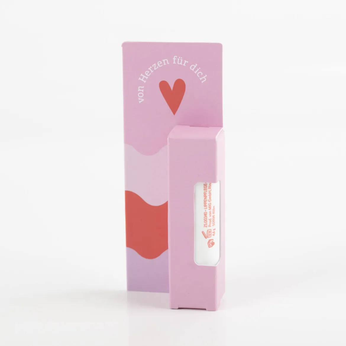 Lippenpflege-Stift von Herzen für dich 4,6g mit Bienen- & Pflanzenwachsen von Grafik Werkstatt
