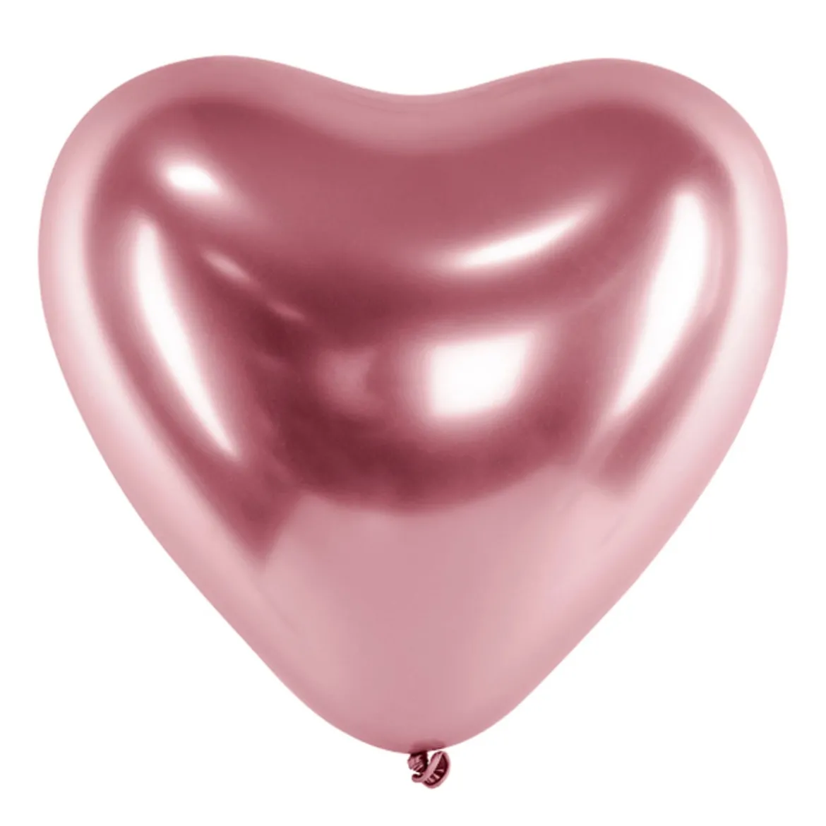 Luftballon Glossy Herz rosegold 50 Stück
