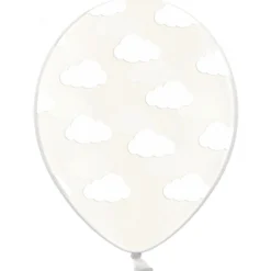 Luftballon Wolken transparent weiß 6 Stück