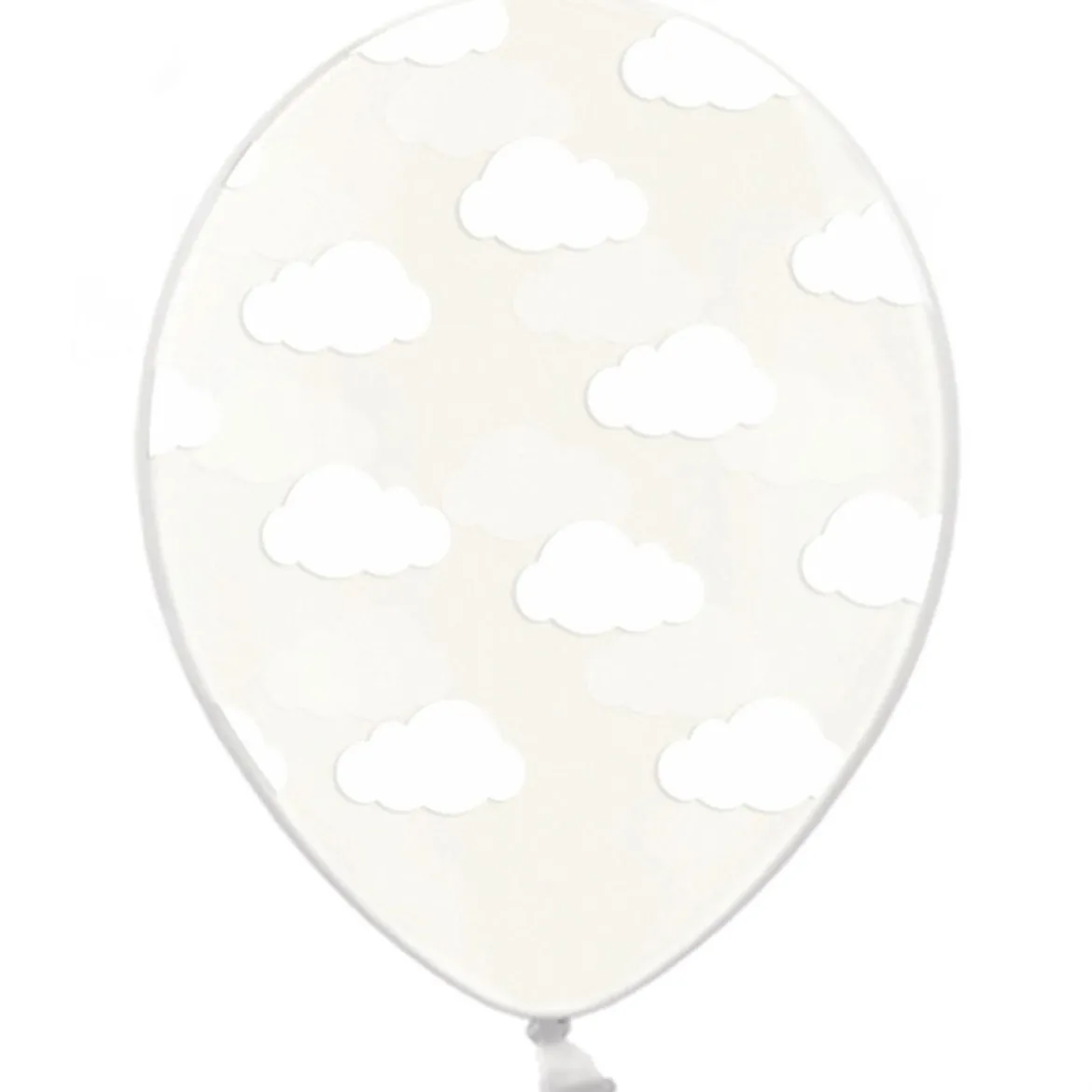 Luftballon Wolken transparent weiß 6 Stück