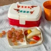 Lunchbox mit herausnehmbarem Fach Sausage Dog 17,5x13x7cm von Rex London