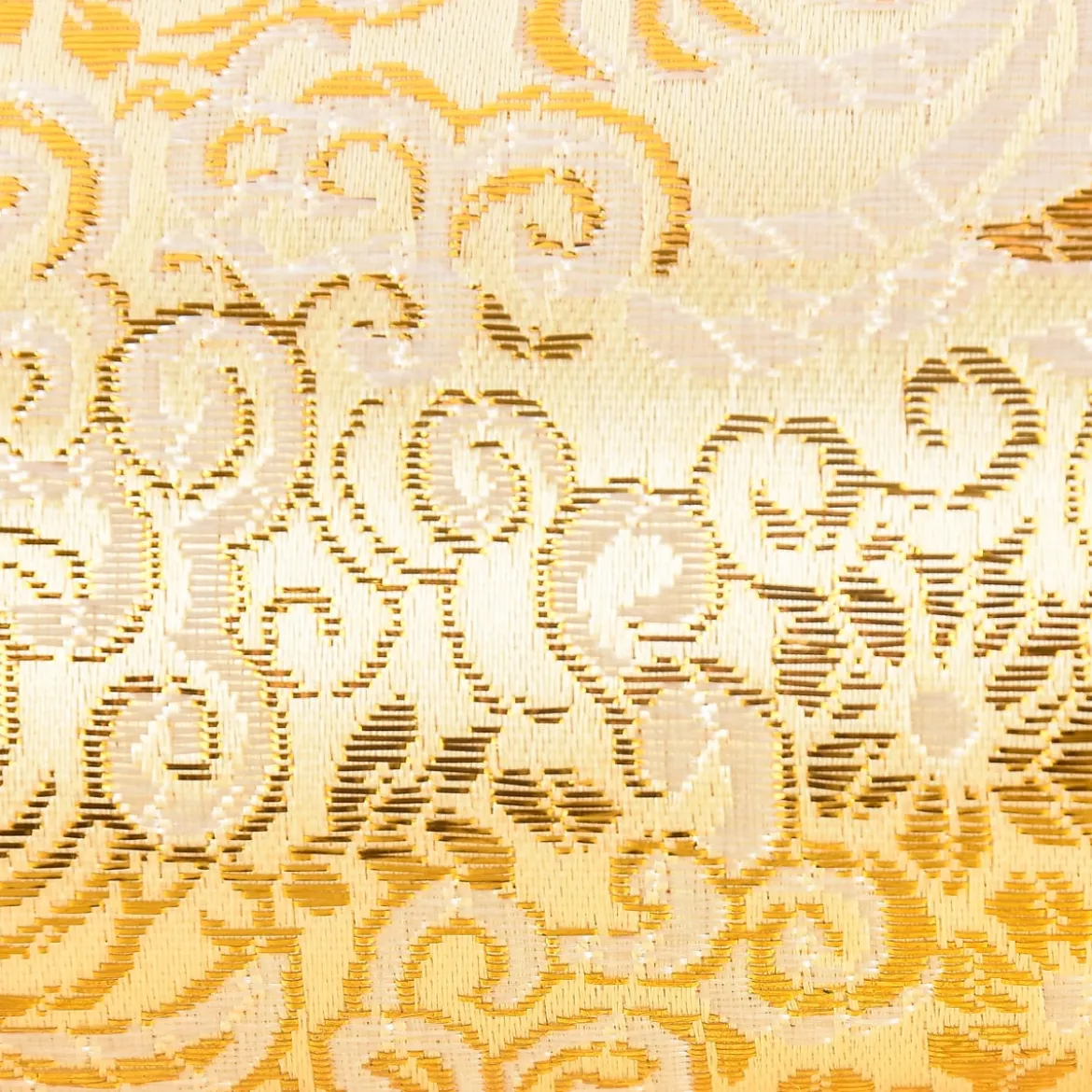 Lurex Jacquard Stoff Paisley Ornament goldfarbig silberfarbig