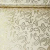 Lurex Jaquard Stoff Paisley weiß goldfarbig 1,5m Breite