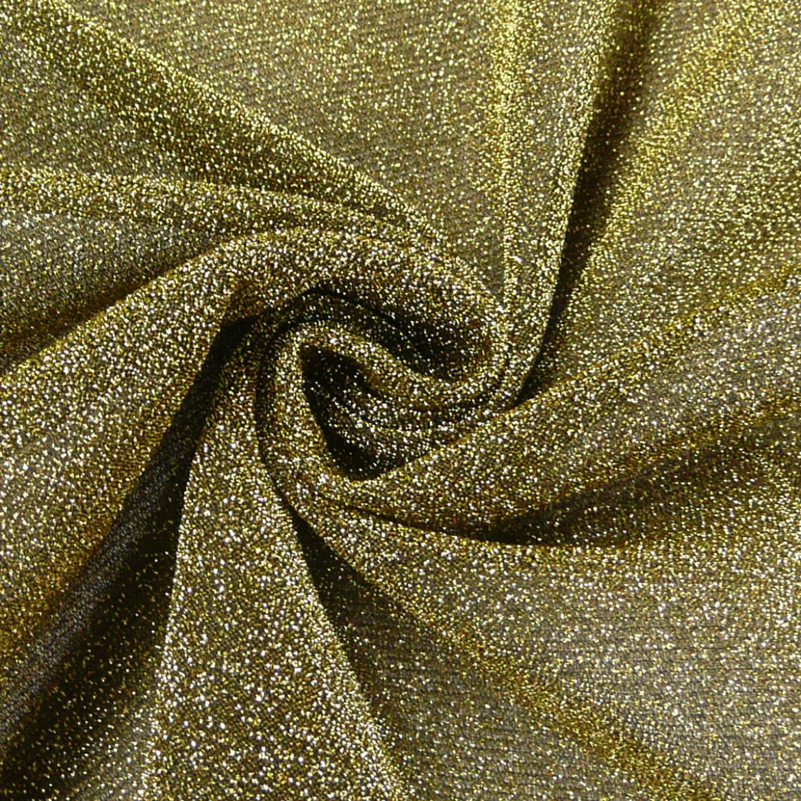 Lurexstoff Glitzerstoff Faschingsstoff elastisch Glitzer goldfarbig schwarz 1,5m Breite