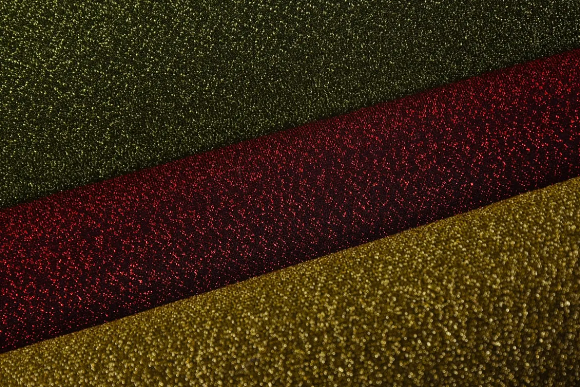 Lurexstoff Glitzerstoff Faschingsstoff elastisch Glitzer goldfarbig schwarz 1,5m Breite