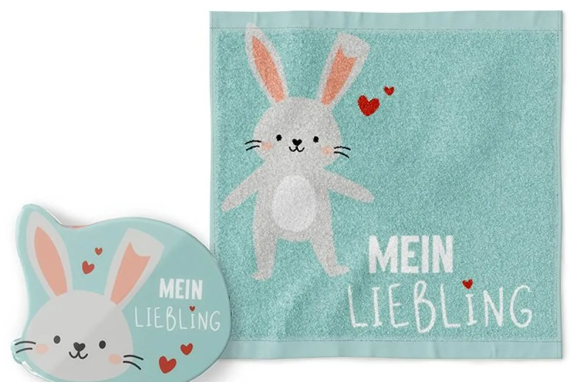 Magisches Handtuch Hase "Mein Liebling" mint von La Vida