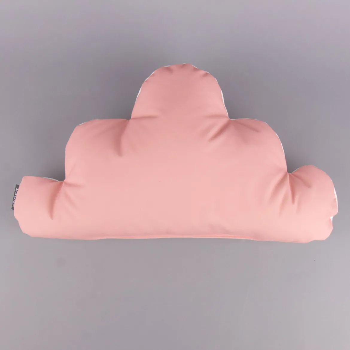 Magma Deko Kissen Wolkenform mit Gesicht weiß lachsrosa 30x50cm