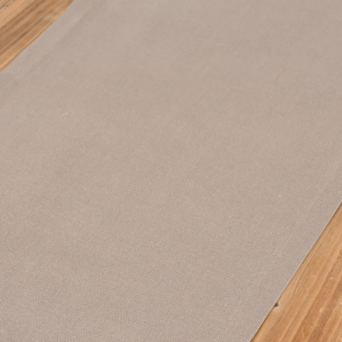 Magma Tischläufer Leinen LION einfarbig taupe 40x145cm